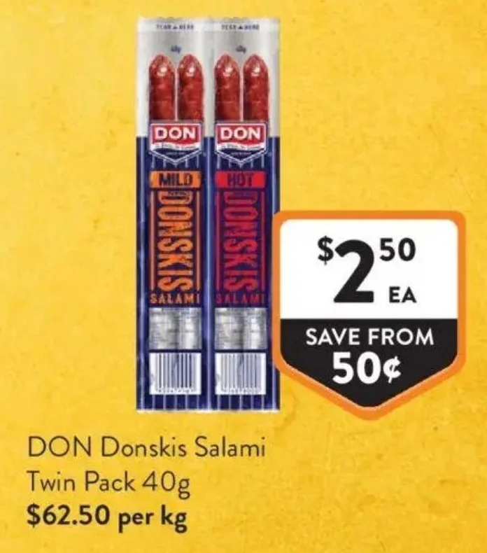 DON Donskis Salami Twin Pack 40g