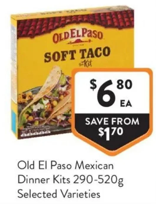 Old El Paso Mexican Dinner Kits 290-520g