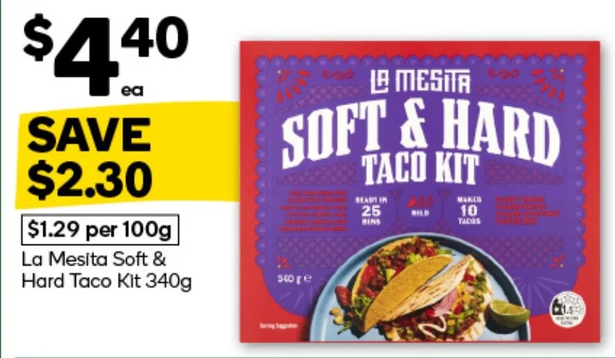 La Mesita Soft & Hard Taco Kit 340g