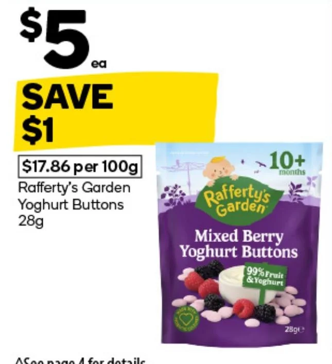Rafferty's Garden Yoghurt Buttons