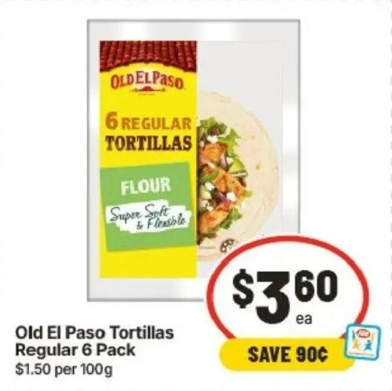 Old El Paso Tortillas Regular 6 Pack