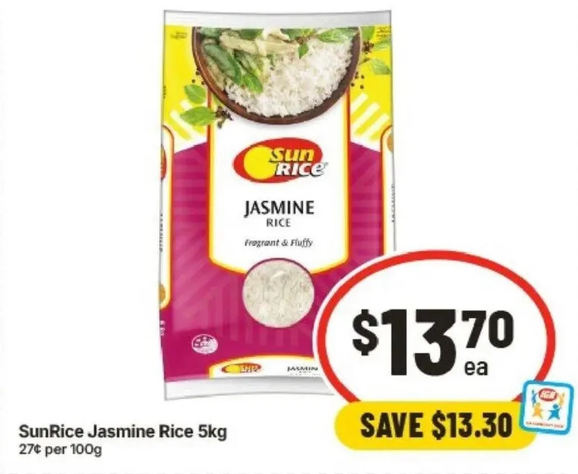 SunRice Jasmine Rice 5kg