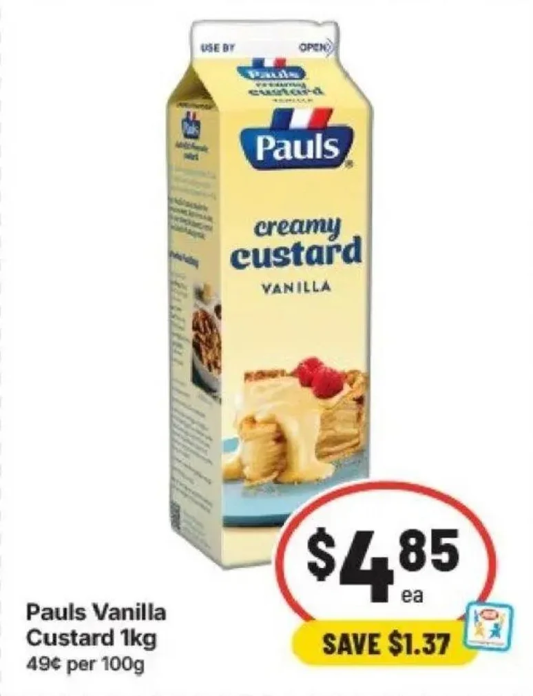 Pauls Vanilla Custard 1kg