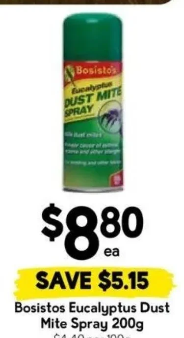 Bosistos Eucalyptus Dust Mite Spray 200g