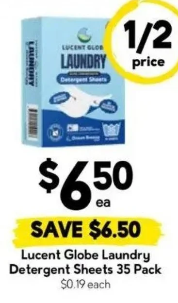 Lucent Globe Laundry Detergent Sheets 35 Pack