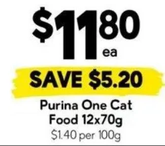 Purina One Cat Food 12x70g
