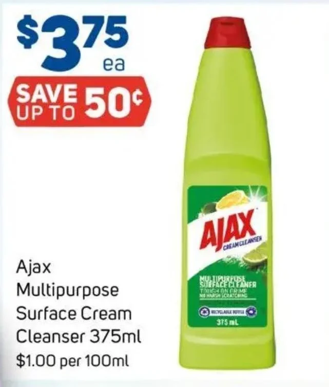 Ajax Multipurpose Surface Cream Cleanser 375ml