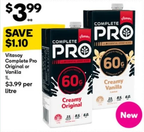 Vitasoy Complete Pro Original or Vanilla