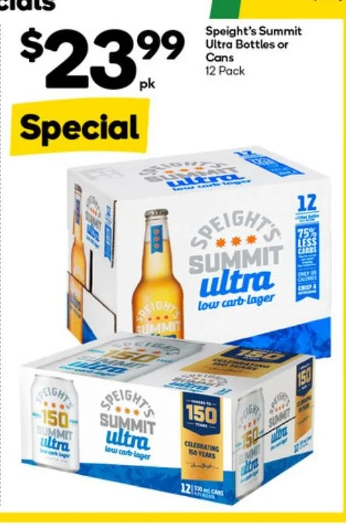 Speight's Summit Ultra Bottles or Cans